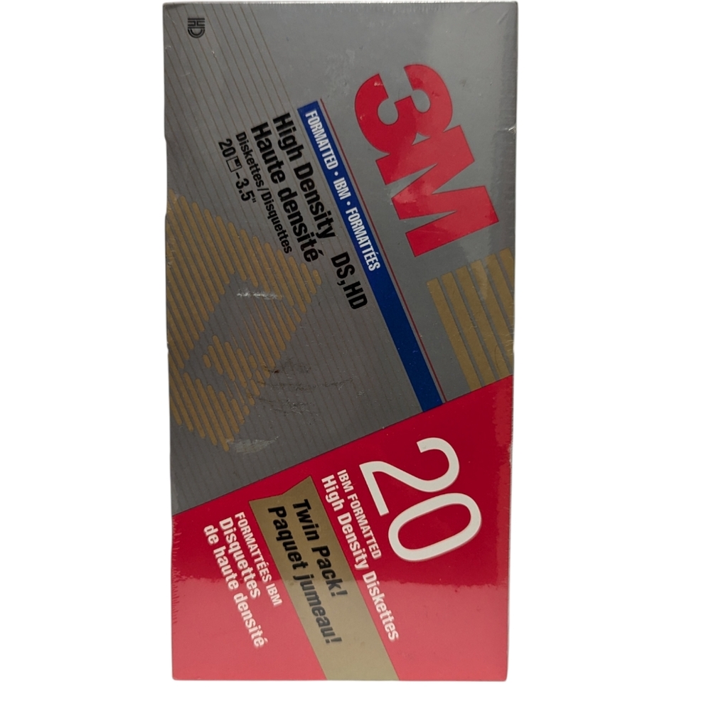 3M High Density Diskettes DS, HD 3.5” 20 Pack NEW IBM Formatted 3M Trusted Name